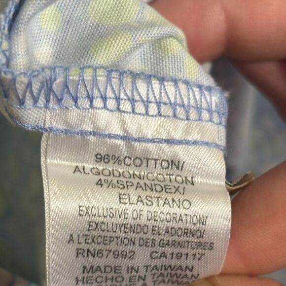 NWT VTG Sigrid Olsen Sport 12P Blue Floral Sheath Dress 90s Y2K Preppy Cotton - Picture 4 of 8